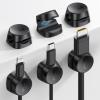 6Pack Cord Organizer, Office Desk Accessories – Lamicall Clear Cable Management Clips, Home Workspace Chritsmas Organization Accessories, Nightstand Desk Decor, Dorm Room Desktop Gadget Essentials(Black)
