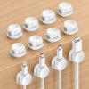 8Pack Cord Organizer [1s Lock] Spring Cable Management Clips – Lamicall Desk Cord Holder, Adhesive Cute Round Cable Clip, Phone Charger Wire Organizer Keeper for Nightstand Car Office Accessory, White(12Pack)