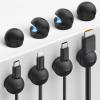 8Pack Magnetic Cord Organizer Clips – Lamicall [Mini-Soft Silicone] Cable Management for Phone Charger Cord, Durable Adhesive Cable Holder for Desk Nightstand, Home Office Organizer Gadget Accessories(8Pack)