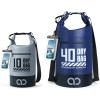 Lamicall 10L & 40L Dry Bag Waterproof Backpack – [Zippered Pocket] Roll Top Waterproof Bag Navy Blue & Lemon Yellow