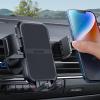 Lamicall 2026 Wider Clamp & Metal Hook Car Phone Holder Vent [Thick Cases Friendly] Phone Holders for Your Car Mount Automobile Hands Free Cradle Air Vent for iPhone 16 15 14 13 Pro Max Smartphone(Black)