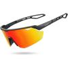 Lamicall 24g Polarized Sports Sunglasses for Men Women – UV400 Protection Sun Glasses for Running Cycling Baseball Fishing(Black Frame-orange Lens)