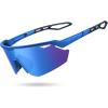 Lamicall 24g Polarized Sports Sunglasses for Men Women – UV400 Protection Sun Glasses for Running Cycling Baseball Fishing(Blue Frame-blue Lens)