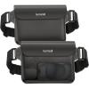 Lamicall [2Pack Waterproof Fanny Packs, Dry Bag Pouch – [Elastic Waist Strap] Phone Waterproof Waist Pouch Dry Bag, Beach, Kayaking, Swimming, Cruise Essentials, 8.7” for iPhone 16 15 14 13 Pro Max(Transparent Black)