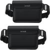Lamicall [2Pack Waterproof Fanny Packs, Dry Bag Pouch – [Elastic Waist Strap] Phone Waterproof Waist Pouch Dry Bag, Beach, Kayaking, Swimming, Cruise Essentials, 8.7” for iPhone 16 15 14 13 Pro Max(Black)