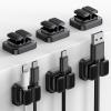 Lamicall 6Pack 3-in-1 Cord Spring Clip Holder – Small Clips for Desk Cable Organizer, Adhesive Adjustable Cable Holder for Charger Wire, USB Cord, Office, Car, Cord Management, Desk Accessories(6Pack – 3Slot)