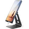 Lamicall Adjustable Cell Phone Stand, Desk Phone Holder, Cradle, Dock, Compatible with iPhone 17 16 15 14 Air Plus Pro Pro Max 13 12 X XS, 4-8″ Phones, Office Accessories, All Smartphone, Black(Black)
