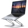 Lamicall Adjustable Laptop Stand, Portable Laptop Riser, Aluminum Laptop Stand for Desk Foldable, Ergonomic Computer Notebook Stand Holder for MacBook Air Pro, Dell XPS, HP (10-17.3”) – Silver(1-Silver)