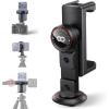 Lamicall Aluminum Phone Tripod Mount with 3 Cold Shoes & Arca Port & 1/4″ Thread, [Wider Clamp] Camera Phone Holder Adapter for iPhone 17 Smartphone Tripod Cell Phone Holder for Video Streaming Vlog