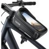 Lamicall Bike Frame Bag Waterproof – [1s Release] [2 in 1] Bike Phone Mount Holder, Bicycle Top Tube Bag, Cycling Pouch with Rain Cover, Bikes Accessories for Phones Under 7″(Medium)