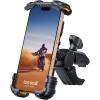 Lamicall Bike Phone Holder Mount – Motorcycle Handlebar Phone Mount Clamp, One Hand Operation, ATV Scooter Phone Clip for iPhone Air 17 16 15 Pro Max / 14 Plus, S20 and 4.7-6.8″ Cellphone, Black(Yellow)