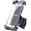 Lamicall Bike Phone Mount Holder – Motorcycle Phone Mount, Adjustable Cell Phone Holder, Bicycle Scooter Handlebar Cradle Clip for iPhone Air 17 Pro Max/ 16 Plus, 15 Plus, iPhone 14 and 4.7-6.8″ Phone(Transparent)