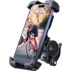 Lamicall Bike Phone Mount Holder – Motorcycle Phone Mount, Adjustable Cell Phone Holder, Bicycle Scooter Handlebar Cradle Clip for iPhone Air 17 Pro Max/ 16 Plus, 15 Plus, iPhone 14 and 4.7-6.8″ Phone(Black)