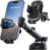 Lamicall Car Phone Holder [3-in-1 Pro Version Suction Cup] 360° Rotation Phone Holders for Your Car [Metal Hook] Cell Phone Car Mount Dashboard Vent Windshield for iPhone 17 16 15 Pro Max Smartphone(Black)