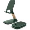 Lamicall Cell Phone Stand for Desk – [Height Adjustable] Foldable Mobile Phone Holder, Portable Stand for iPhone 17 16 15 14 13 12 11 Pro Max Plus Air, Galaxy S25 S24, Telephone, Office Accessories(Dark Green)