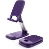 Lamicall Cell Phone Stand for Desk – [Height Adjustable] Foldable Mobile Phone Holder, Portable Stand for iPhone 17 16 15 14 13 12 11 Pro Max Plus Air, Galaxy S25 S24, Telephone, Office Accessories(Dark Purple)