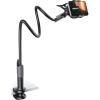 Lamicall Gooseneck Phone Holder for Bed – Cell Phone Mount Clamp Clip, Flexible Long Arm, Overhead Mount for Desk Headboard Bedside, for iPhone Air 17 Pro Max, 16 Pro Max, 15, 14 & 4-7″ Phone(Black)