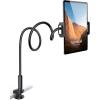 Lamicall Gooseneck Tablet Mount Holder for Bed – Flexible Tablet Arm Clamp for Bed Compatible with Pad Mini 7.9, Air 9.7, Pro 10.5, Kindle, Switch, Galaxy Tabs, More 4.7-11″ Device – Black(Black)