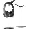 Lamicall Headphone Stand, Desktop Headset Holder – Desk Earphone Stand, for All Headsets Such as Airpods Max, HyperX Gaming Headphones, Beats/Sennheiser Music Headphones – Black(Black)