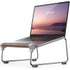 Lamicall Laptop Stand for Desk – Aluminum and Walnut Desktop Notebook Stand Holder, Ergonomic Laptops Holder for MacBook Air/Pro, Dell, Hp, Msi, Asus, Acer, Chromebook, Surface Pro and 10-16” Laptop(Sliver)
