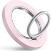 Lamicall Magnetic Phone Ring Grip Holder Compatible for Magsafe, [Upgraded Strong Magnet] Finger Ring Holder, Pop Grip Socket Stand, Mag Safe Kickstand Accessories for iPhone 17 Pro Max, Dark Green(Pastel Pink)