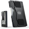 Lamicall Minimalist Metal Wallet for Men – [Mechanical Hinges][15-20 Cards] Slim Wallets, Credit Card Holder, Money Clip & Cash Strap, RFID, Thin, Gift for Men, Stocking Stuffers, Christmas Gifts(Black – CLIP&STRAP)
