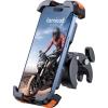 Lamicall Motorcycle Phone Mount, Bike Phone Holder – [Metal Lock] Upgrade Quick Install Handlebar Clip for Bicycle Scooter, Cell Phone Clamp for iPhone 17 16 15 Pro Max, Galaxy, 4.7-6.8″ Phones(Orange)