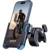 Lamicall Motorcycle Phone Mount Holder – [Camera Friendly] [1s Lock] Bike Phone Holder Handlebar Clamp, Bicycle Scooter Phone Clip, for iPhone Air, 17, 16, 15 Pro Max, Galaxy S25 Ultra, 4.7-7″ Phones(Blue)
