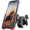 Lamicall Motorcycle Phone Mount Holder – [Camera Friendly] [1s Lock] Bike Phone Holder Handlebar Clamp, Bicycle Scooter Phone Clip, for iPhone Air, 17, 16, 15 Pro Max, Galaxy S25 Ultra, 4.7-7″ Phones(Red)