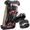 Lamicall Motorcycle Phone Mount Holder – [Dual Vibration Dampener] [Metal Adjustment Arm] Motorcycle Cell Phone Holder, Bike Handlebar Phone Mount, for iPhone 16/15/ 14/13 Pro Max, 4.7-6.7″ Phones(Red)