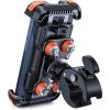 Lamicall Motorcycle Phone Mount Holder – [Dual Vibration Dampener] [Upgrade Handlebar Clip] Motorcycle Cell Phone Holder, Bike Phone Mount, Fit iPhone 16/15/14/13 Pro Max, 4.7-6.7″ Phones, Black(Orange)