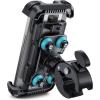 Lamicall Motorcycle Phone Mount Holder – [Dual Vibration Dampener] [Upgrade Handlebar Clip] Motorcycle Cell Phone Holder, Bike Phone Mount, Fit iPhone 16/15/14/13 Pro Max, 4.7-6.7″ Phones, Black(Blue)