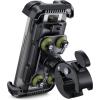 Lamicall Motorcycle Phone Mount Holder – [Dual Vibration Dampener] [Upgrade Handlebar Clip] Motorcycle Cell Phone Holder, Bike Phone Mount, Fit iPhone 16/15/14/13 Pro Max, 4.7-6.7″ Phones, Black(Green)