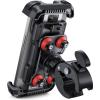 Lamicall Motorcycle Phone Mount Holder – [Dual Vibration Dampener] [Upgrade Handlebar Clip] Motorcycle Cell Phone Holder, Bike Phone Mount, Fit iPhone 16/15/14/13 Pro Max, 4.7-6.7″ Phones, Black(Red)