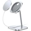 Lamicall Phone Stand for Apple 15W MagSafe Charger – [Charger Not Included] 360 Rotation Adjustable Aluminum Charging Holder Dock for Desk, Compatible with iPhone 17 16 15 14 Air, Pro, Pro Max, Plus(for 25W Charger [New Version])