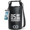 Lamicall Small Dry Bag, Waterproof Bag – [Durable & Floating] 5L/10L/20L/30L/40L Water Proof Bag with Waterproof Phone Pouch, Keeps Gear Dry Sack for Kayak Swim Boat Paddle Boarding Hiking Fishing(Black)