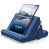 Lamicall Tablet Pillow Holder Stand – Tablet Pillow Soft Pad Dock for Lap, Bed and Desk with Pocket & 4 Viewing Angles, for iPad Pro 13, 11, 12.9, Air, Mini, Kindle, iPhone, 4-13″ Devices, Black(Royal Blue)