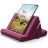 Lamicall Tablet Pillow Holder Stand – Tablet Pillow Soft Pad Dock for Lap, Bed and Desk with Pocket & 4 Viewing Angles, for iPad Pro 13, 11, 12.9, Air, Mini, Kindle, iPhone, 4-13″ Devices, Black(Purple Red)