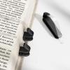 Lamicall [Thick-Book Friendly] 3Pack Silicone Automatic Bookmark – [Clear View] Book Marks for Reading Women Kids Men, Cute Book Page Markers Clip, Reading Accessories Gifts for Book Lovers(A-black)