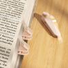 Lamicall [Thick-Book Friendly] 3Pack Silicone Automatic Bookmark – [Clear View] Book Marks for Reading Women Kids Men, Cute Book Page Markers Clip, Reading Accessories Gifts for Book Lovers(Beige)
