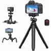 Lamicall Tripod for Camera – 3 in 1 Flexible Tripod for iPhone with Wireless Remote – iPhone Tripod Stand for Video Recording Vlogging Compatible with iPhone Samsung Go Pro, Small Digital Camera(NEW Upgraded Tripod for Camera – Dark Grey)