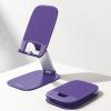 Lamicall Ultra-Thin Cell Phone Stand for Desk – [Height Adjustable] Foldable Desktop Phone Holder, Portable Mobile Stand, Office Desk Accessories for iPhone 17 16 15 14 13 Pro Max Air, Galaxy S25, S24(Purple)