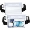 Lamicall Waterproof Fanny Pack Pouch – [2Pack] [2025 Elastic Waist Strap] IPX8 Dry Bags Water Proof Pouch for Swimming, Beach, Kayaking, Cruise Ship Essentials, 8.7” for iPhone 17 16 15 Pro Max Air(Clear)