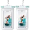 Lamicall Waterproof Phone Pouch Case – [2 Pack][Easy Lock & Heavy Duty] IPX8 Water Proof Cell Phone Dry Bag for Beach, Protector for iPhone 17 16 15 14 13 12 11 Pro Max Plus Air, Galaxy S25 S24, 4-7″(A-Sky White-7″)
