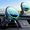 Lamicall for MagSafe Car Mount Charger – 15W Magnetic Wireless Car Charger Vent Dashboard, 360° Rotation Magnetic Phone Holder for Car Charging HandsFree for iPhone 17 16 15 Pro Max Air Plus(Standard – MagSafe)