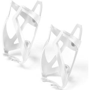 Lamicall Bike Water Bottle Holder – 1.2 Oz Ultralight & Sturdy Bike Cup Holder, Bicycle Drink Cage, Cycling Bike Water Bottle Cage with Screw Tool, for 2.75-3.94″ Diameter Bottles(White-2 Pack)