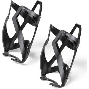 Lamicall Bike Water Bottle Holder – 1.2 Oz Ultralight & Sturdy Bike Cup Holder, Bicycle Drink Cage, Cycling Bike Water Bottle Cage with Screw Tool, for 2.75-3.94″ Diameter Bottles(Black-2 Pack)
