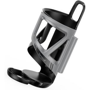 Lamicall Bike Water Bottle Holder – [Tracker Storage] [Adjustable Spring Design] Bike Cup Holder, Bicycle Drink Cage, Cycling Bike Water Bottle Cage with Screws Tool, for 2.28-3.39″ Diameter Bottles(without bar clip)