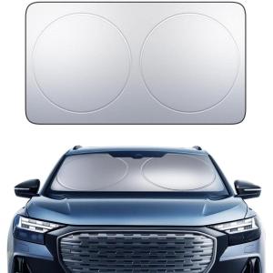 Lamicall Car Windshield Sun Shade – 4-Layer Reflective 240T Sun & UV Reflective Windshield Cover Sun Shade | Easy Install, Foldable | 64″x34″ Windshield Cover for Medium Sedan, SUV(64″x34″)