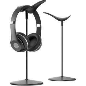 Lamicall Headphone Stand, Desktop Headset Holder – Desk Earphone Stand, for All Headsets Such as Airpods Max, HyperX Gaming Headphones, Beats/Sennheiser Music Headphones – Black(Black)